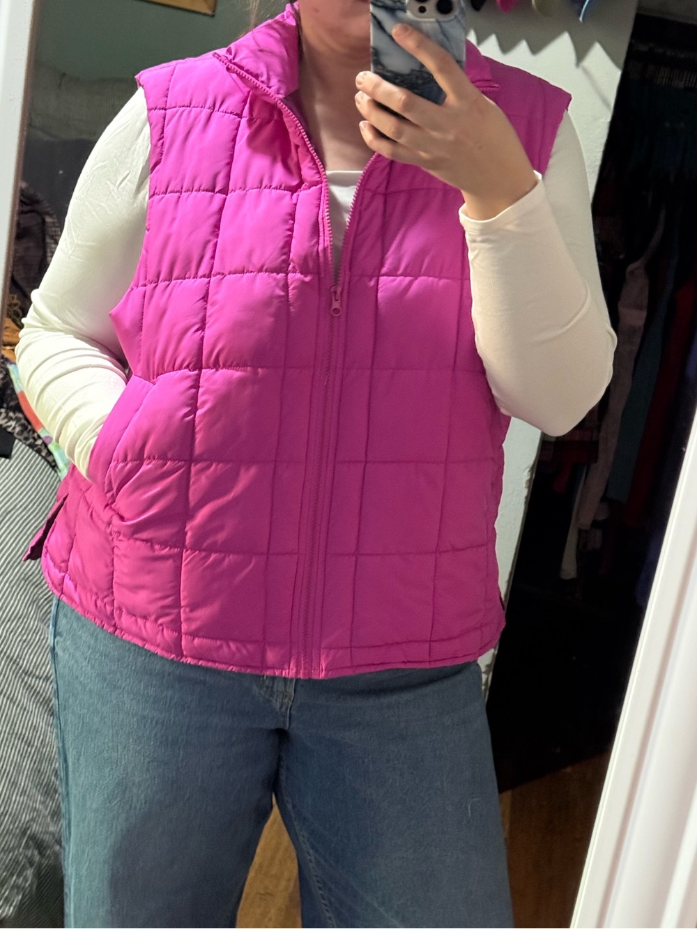 Barbie Pink Lightweight Puffer Vest 1X